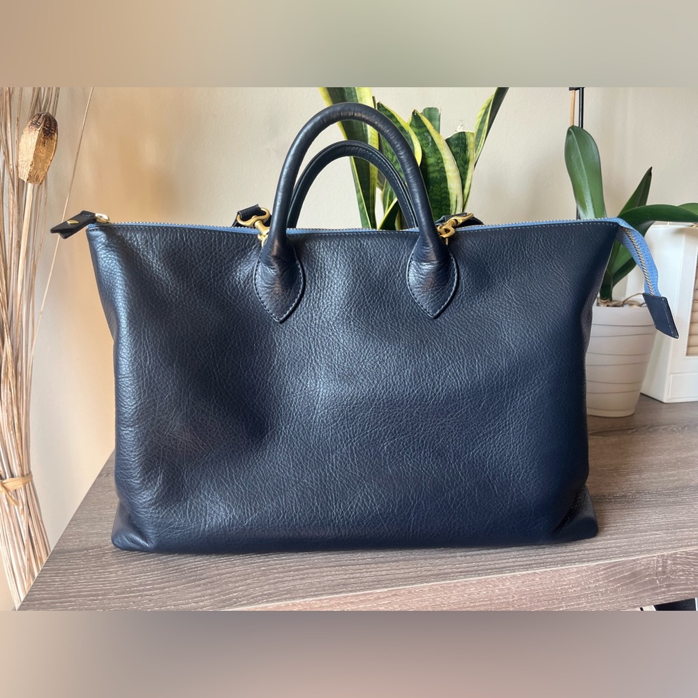 RARE! BLAIR RITCHEY MINI HUGH IN NAVY W POSTAL BLUE ZIPPER